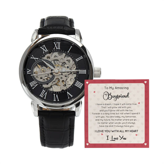 Gift for Boyfriend - Men's Openwork Watch