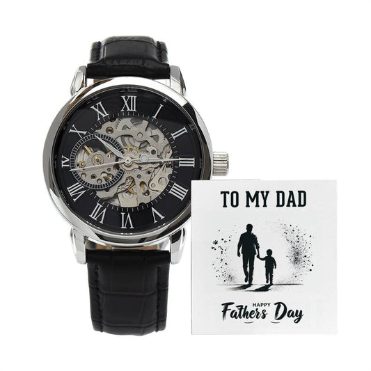 Father's Day Special Gift - Happy Father's Day - Men's Openwork Watch