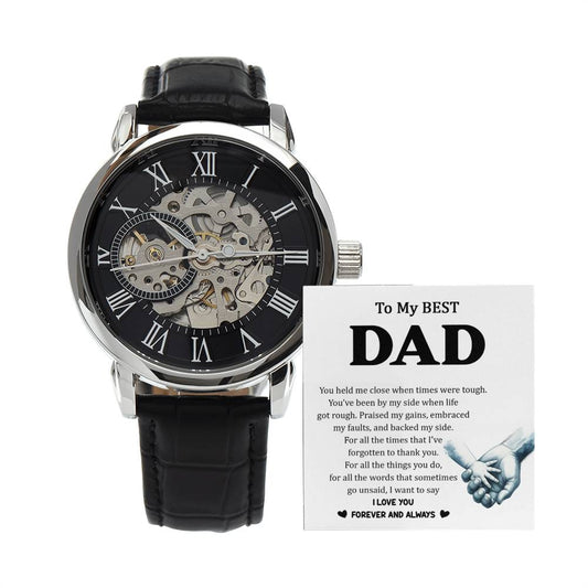 Father's Day Special Gift - Happy Father's Day - Men's Openwork Watch