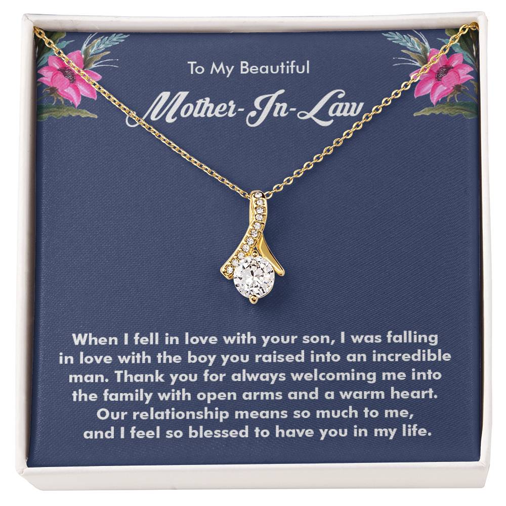 Amazing Gift for Mother-in-Law, Alluring Beauty Necklace Gift for Mother-in-Law