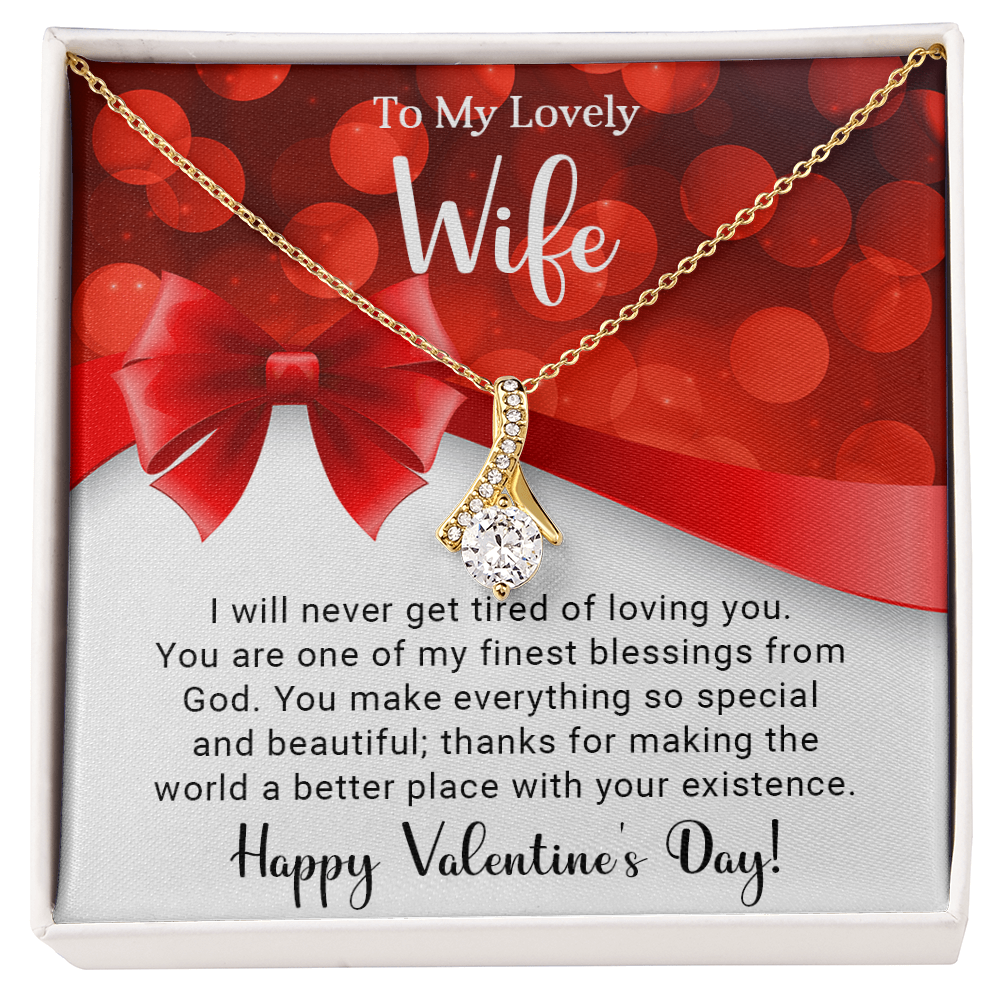 To My Lovely Wife - Best Gift For Valentine - Alluring Beauty Necklace
