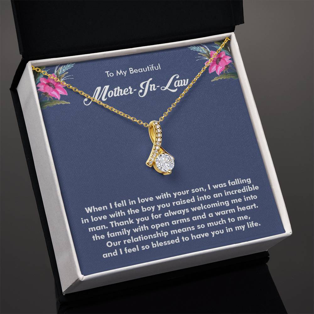 Amazing Gift for Mother-in-Law, Alluring Beauty Necklace Gift for Mother-in-Law