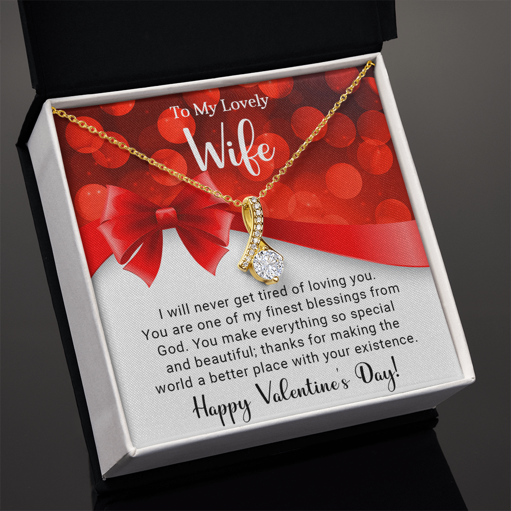 To My Lovely Wife - Best Gift For Valentine - Alluring Beauty Necklace