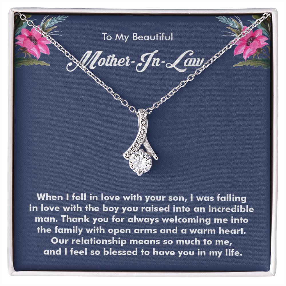 Amazing Gift for Mother-in-Law, Alluring Beauty Necklace Gift for Mother-in-Law