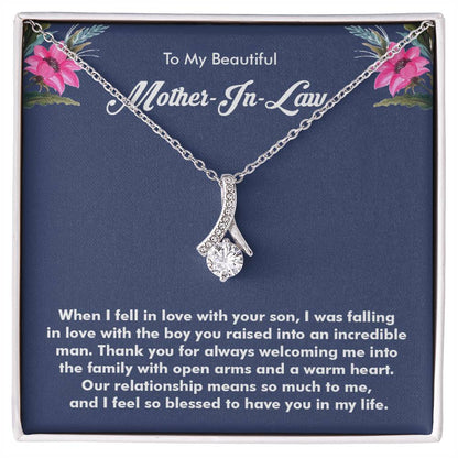 Amazing Gift for Mother-in-Law, Alluring Beauty Necklace Gift for Mother-in-Law