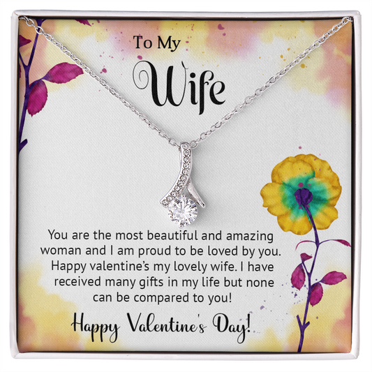To My Wife - Best Gift For Valentine - Alluring Beauty Necklace