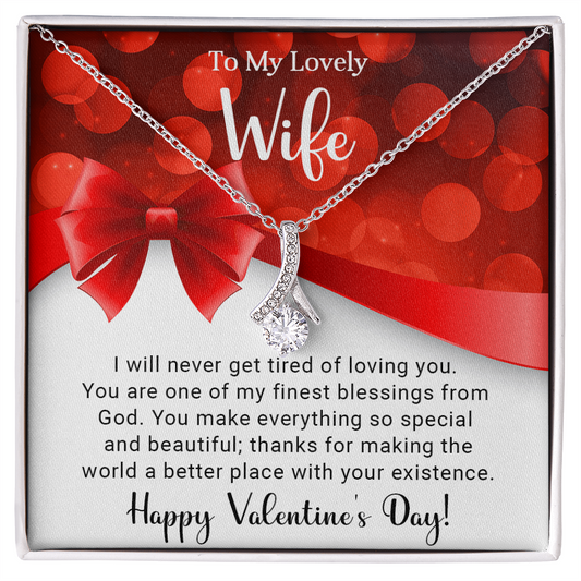 To My Lovely Wife - Best Gift For Valentine - Alluring Beauty Necklace