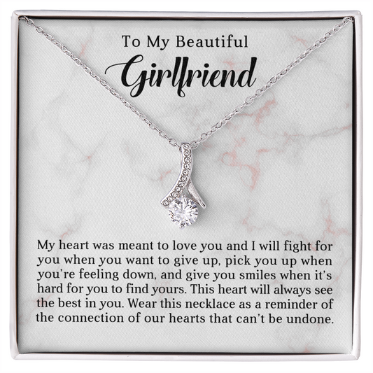 To My Beautiful Girlfriend - Best Gift For Valentine - Alluring Beauty Necklace