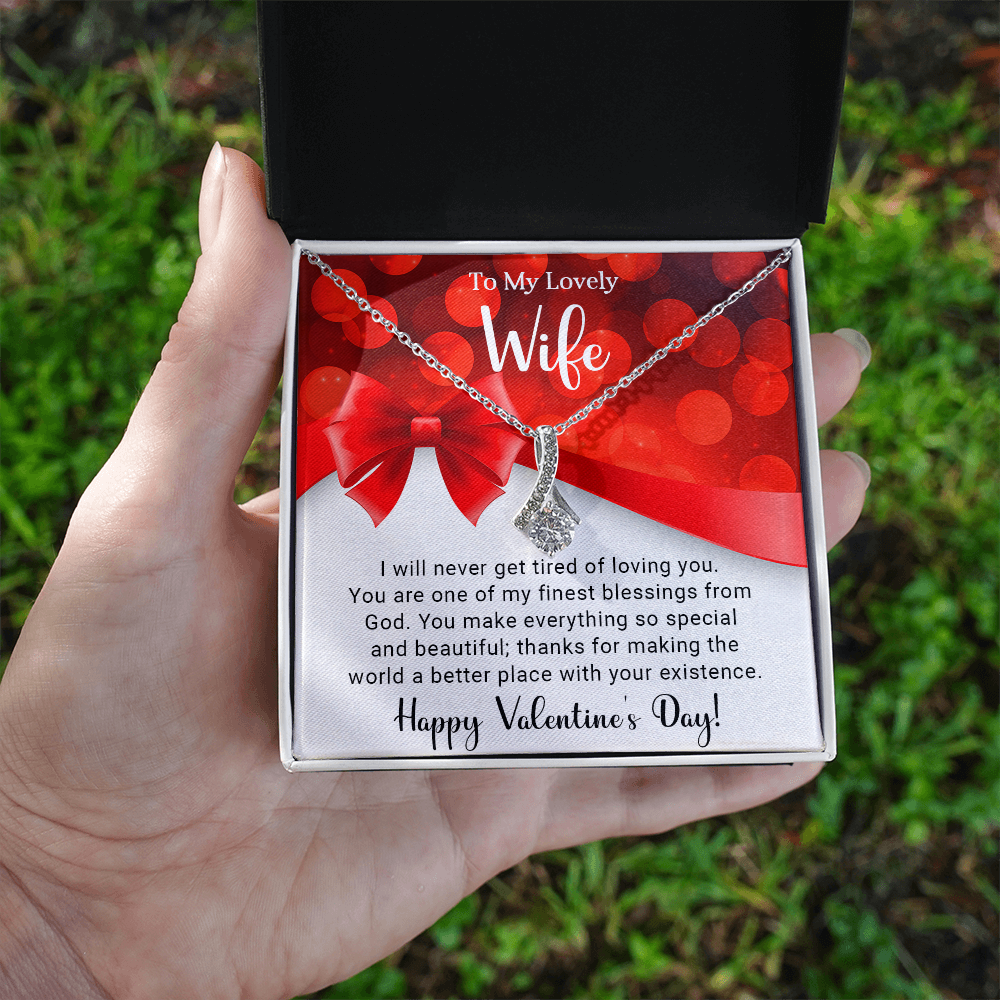 To My Lovely Wife - Best Gift For Valentine - Alluring Beauty Necklace