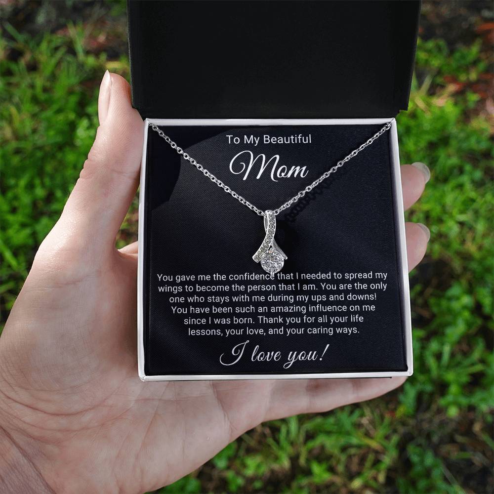 TO MY BEAUTIFUL MOM - HAPPY MOTHER'S DAY - ALLURING BEAUTY NECKLACE