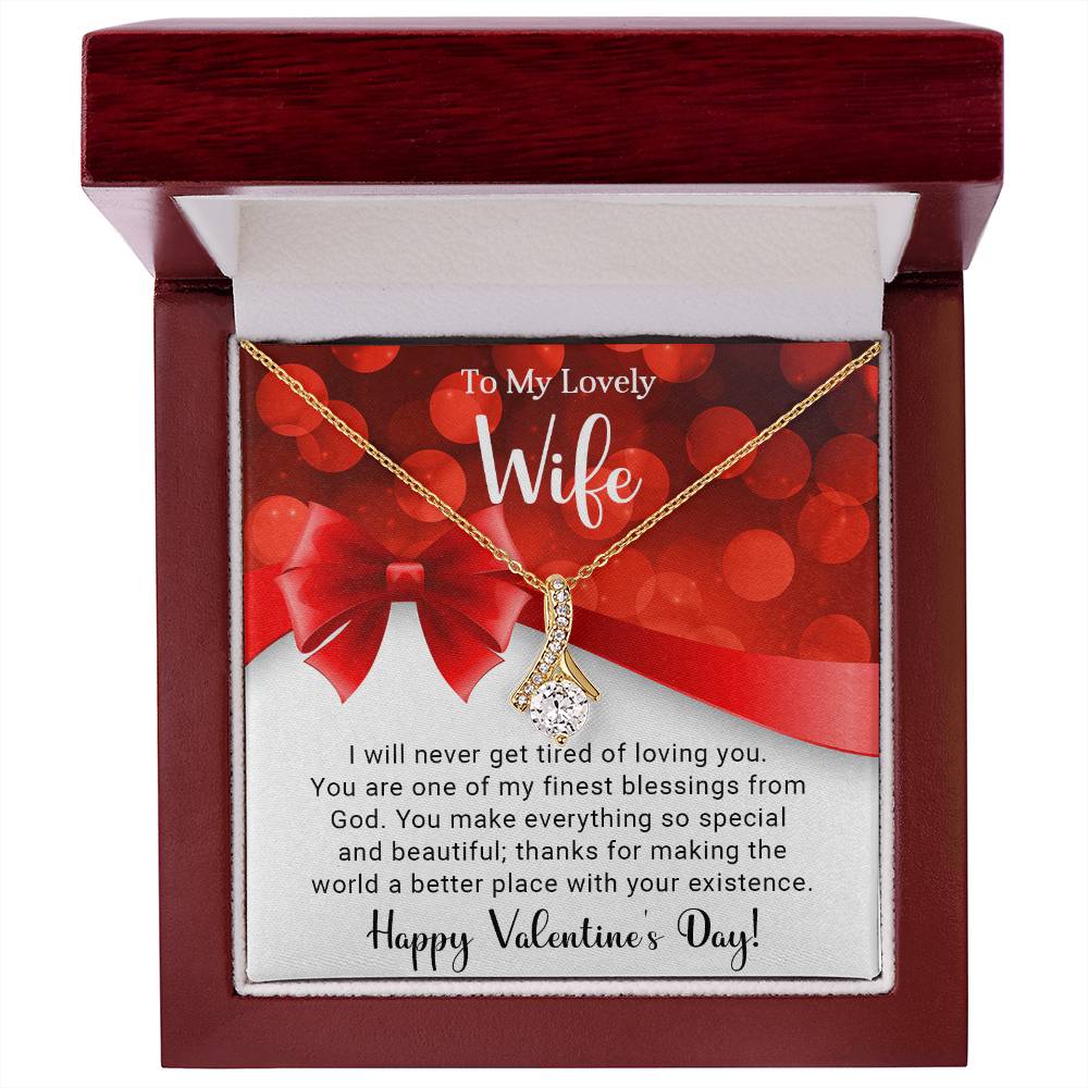 To My Lovely Wife - Best Gift For Valentine - Alluring Beauty Necklace