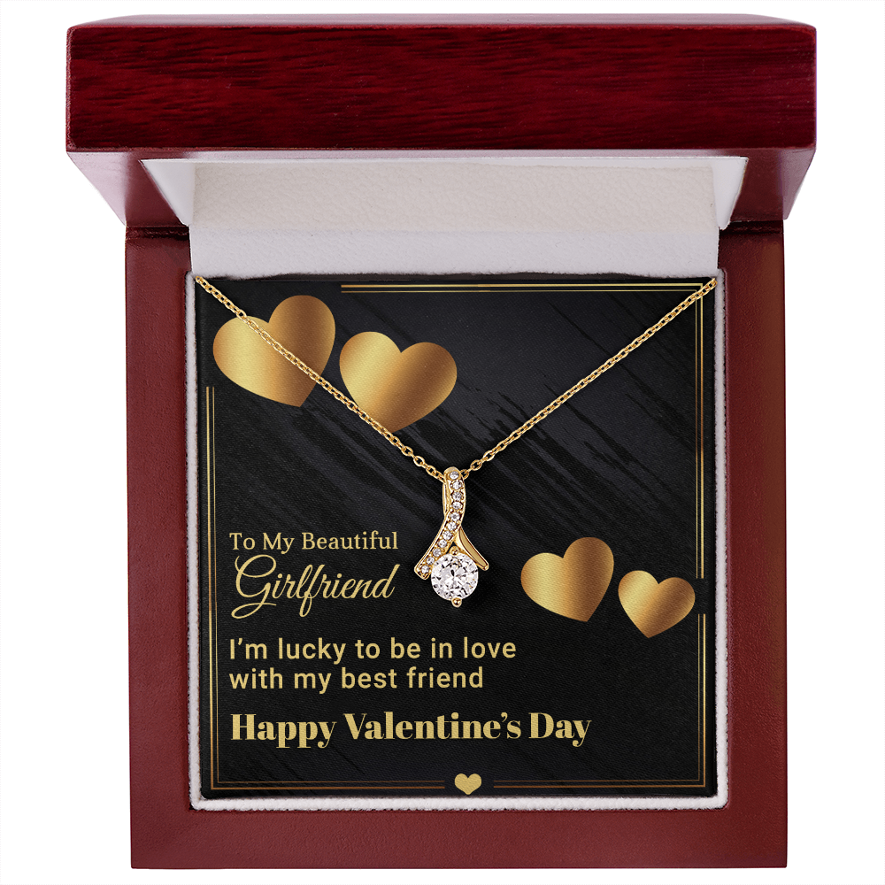 To My Beautiful Girlfriend - Best Gift For Valentine - Alluring Beauty Necklace