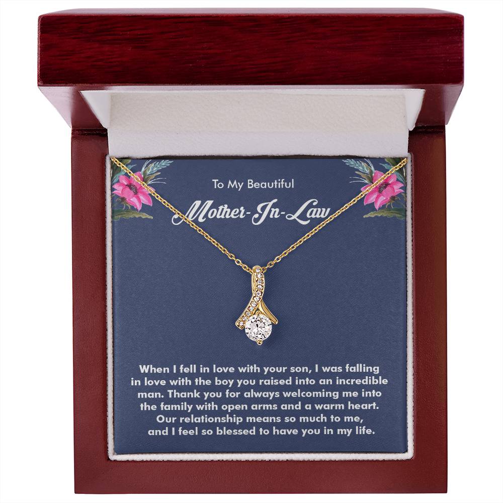 Amazing Gift for Mother-in-Law, Alluring Beauty Necklace Gift for Mother-in-Law