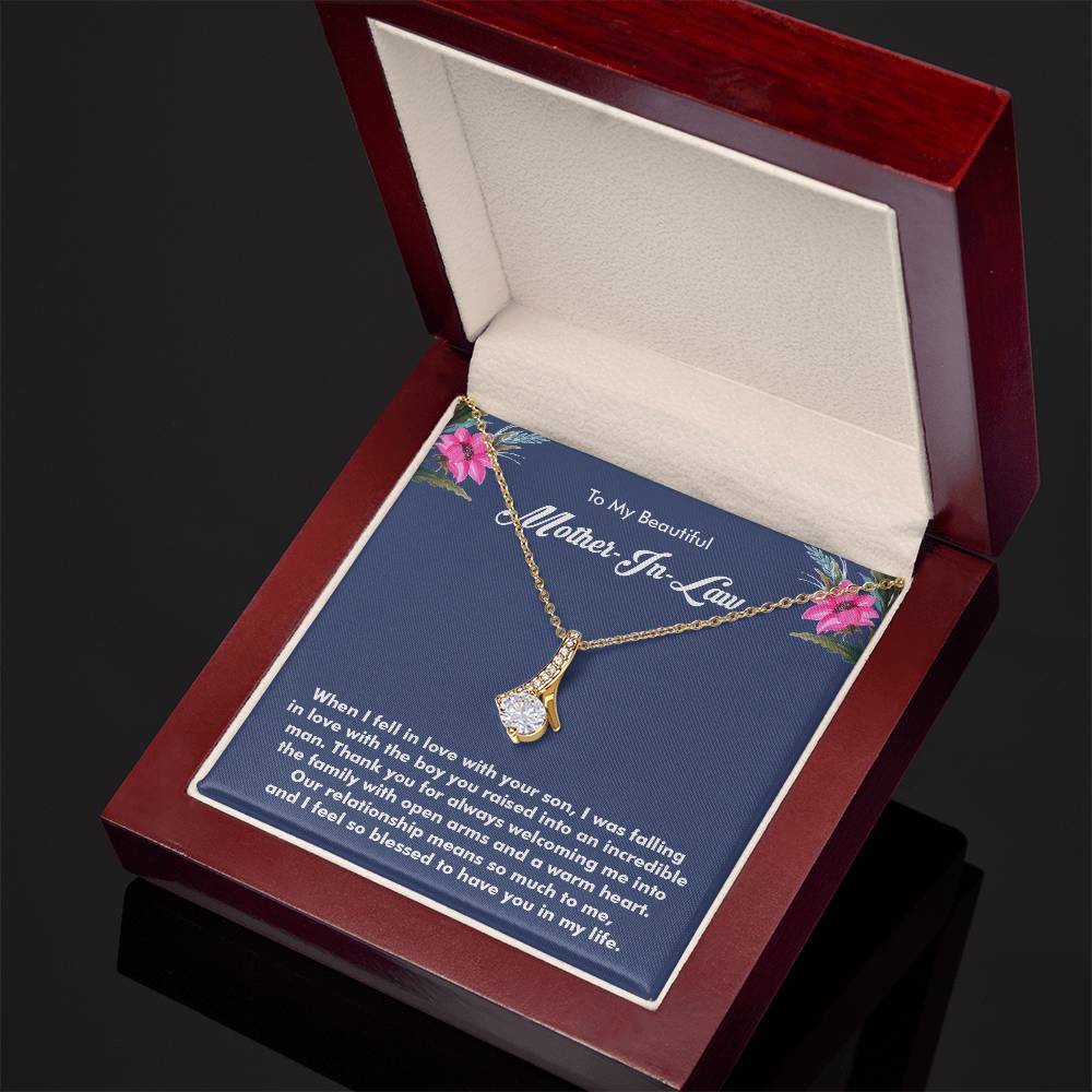 Amazing Gift for Mother-in-Law, Alluring Beauty Necklace Gift for Mother-in-Law