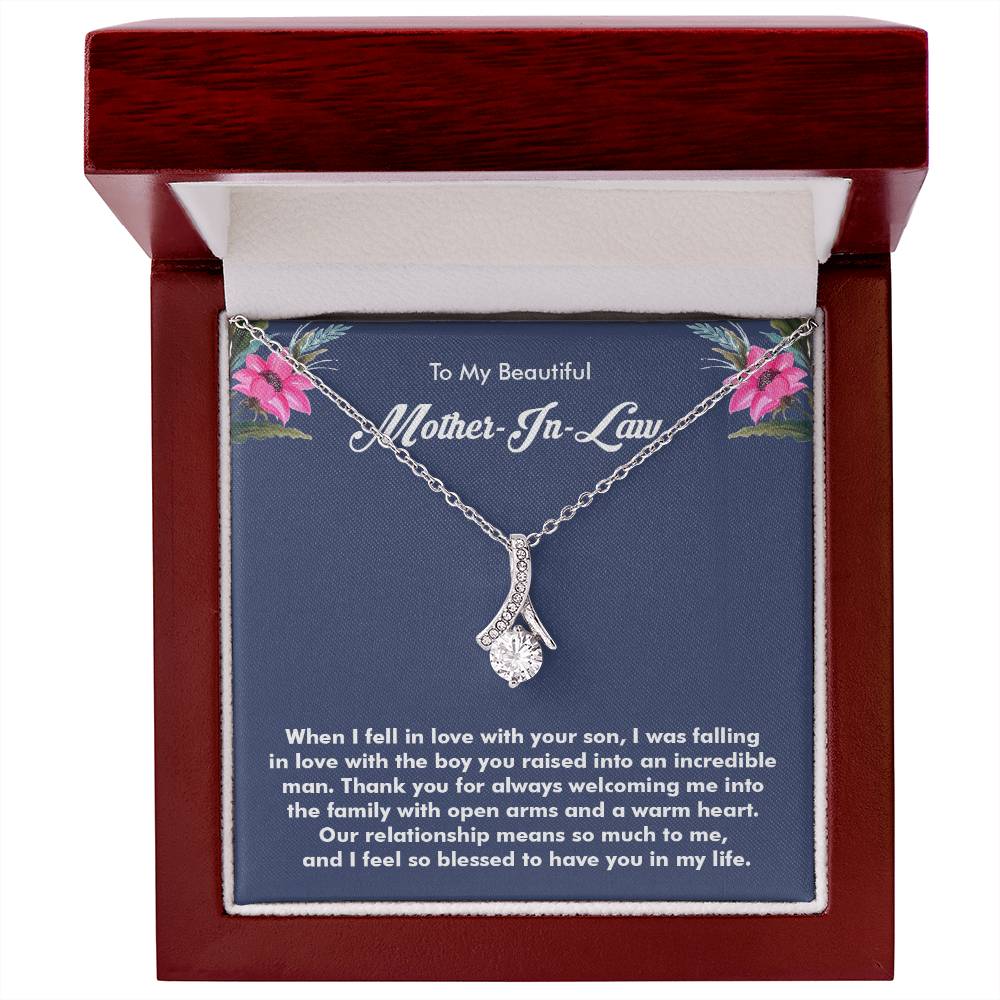 Amazing Gift for Mother-in-Law, Alluring Beauty Necklace Gift for Mother-in-Law