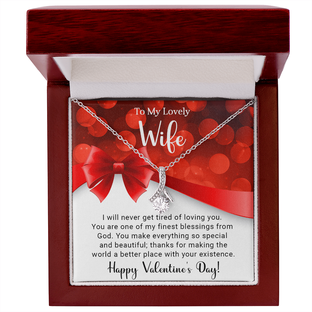 To My Lovely Wife - Best Gift For Valentine - Alluring Beauty Necklace