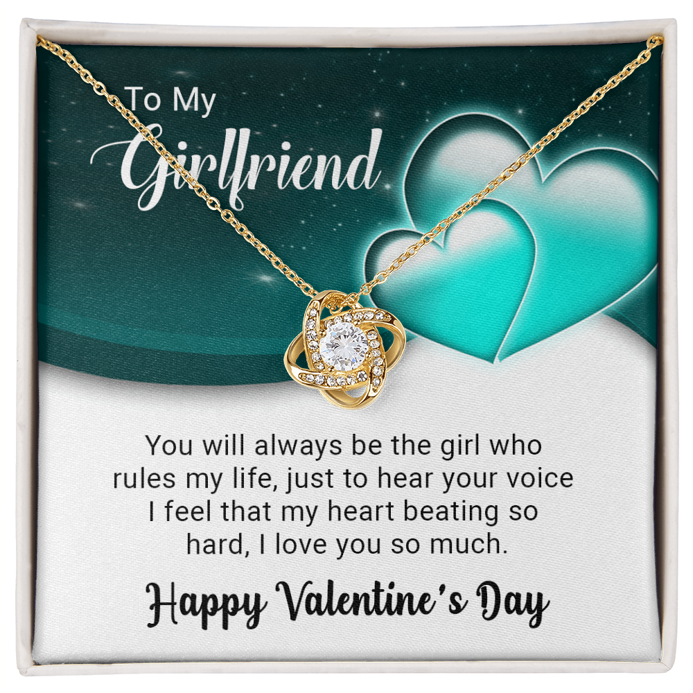 To my girlfriend - I love you so much - Best Gift For Valentine - Love Knot Necklace