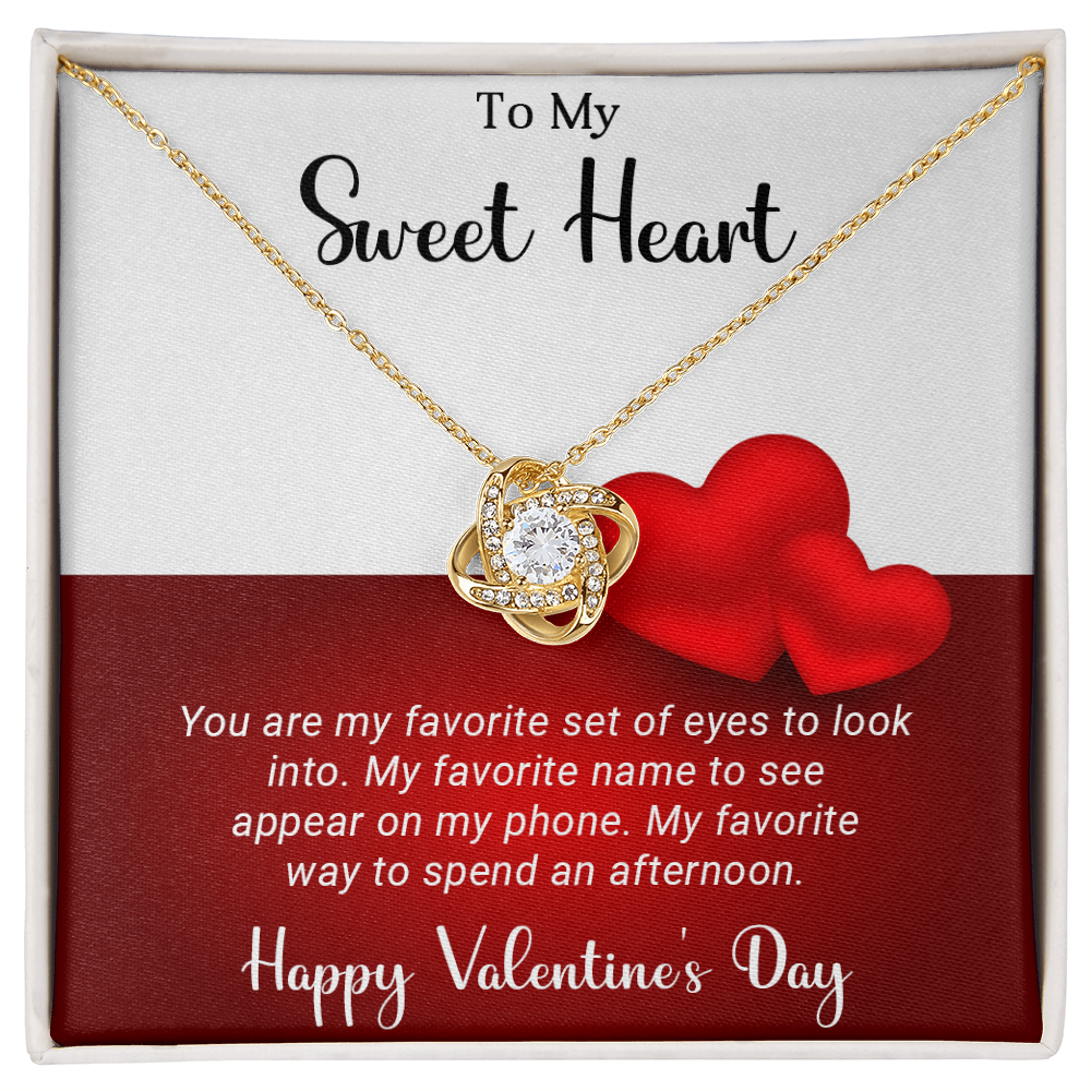 To Sweet Heart - Best Gift For Valentine - Love Knot Necklace