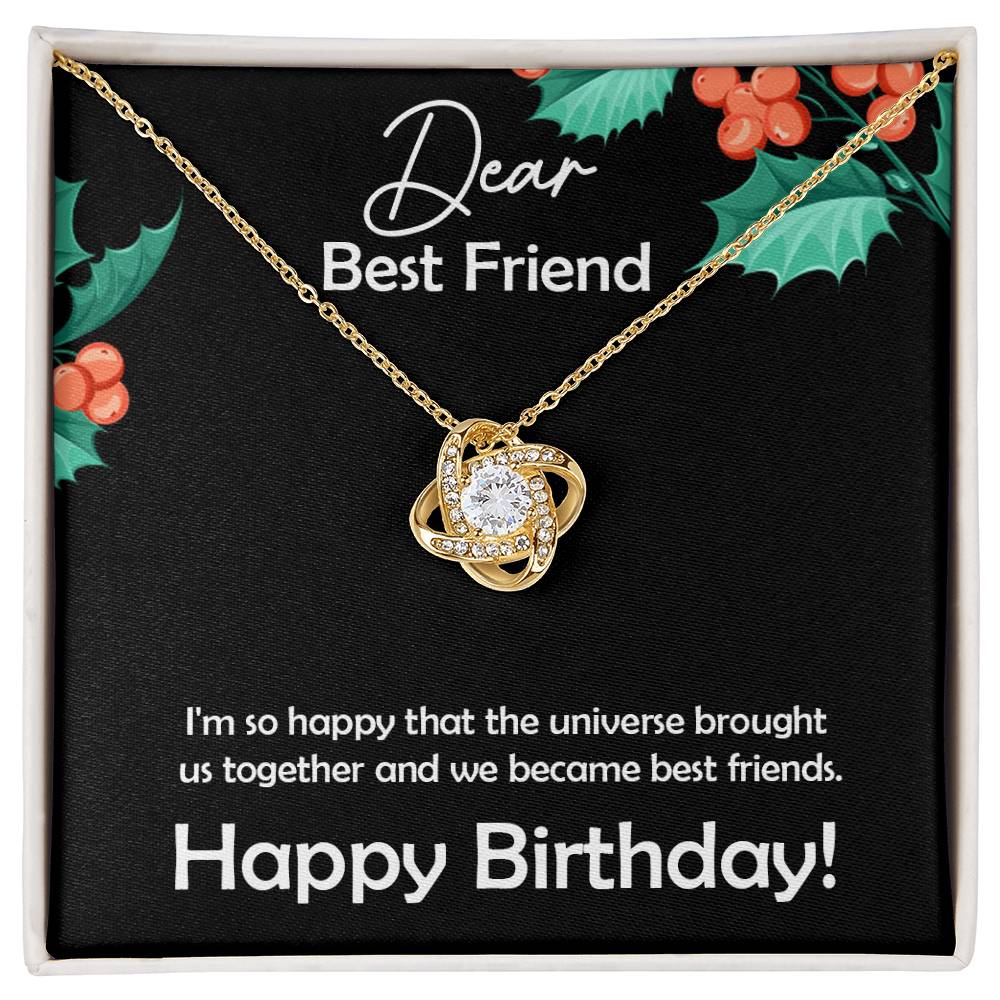 Amazing Gift for Best Friend, Love Knot Necklace Gift for Best Friend