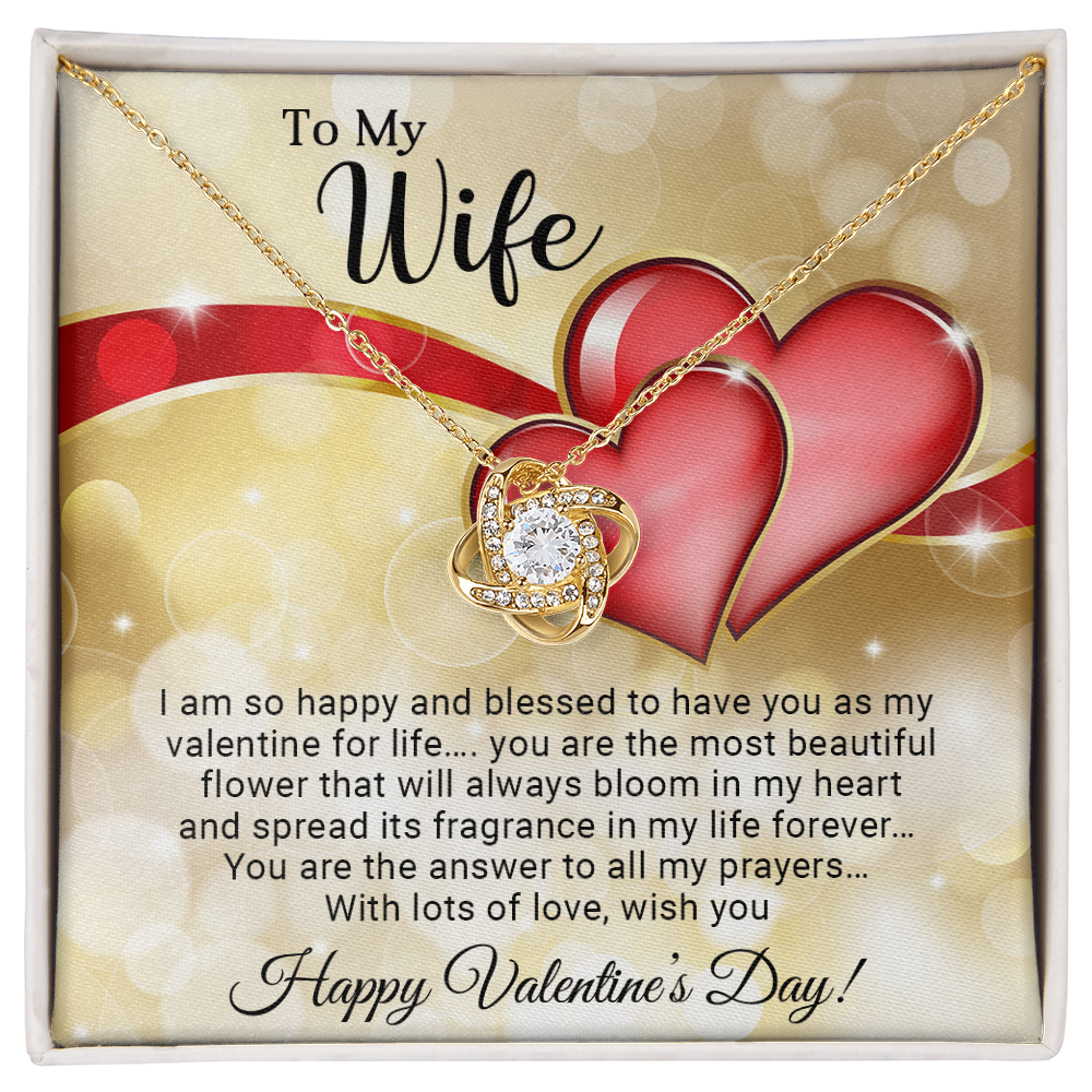 To My Wife - Best Gift For Valentine - Love Knot Necklace