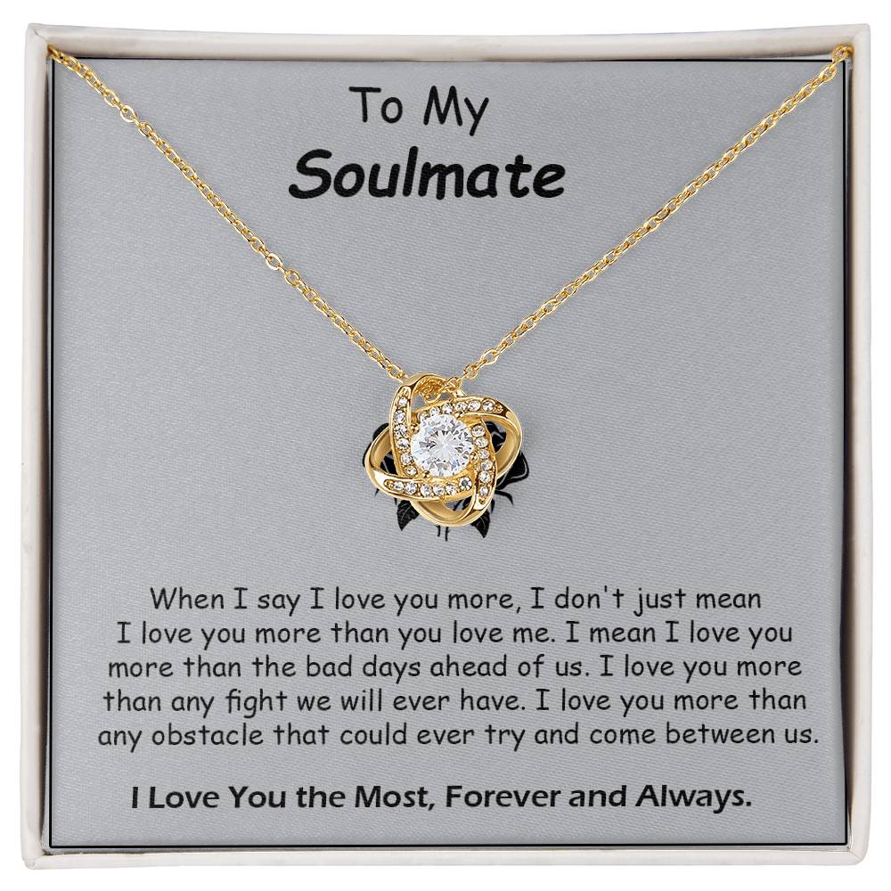 Amazing Soulmate Gift, Love Knot Necklace gift for Soulmate