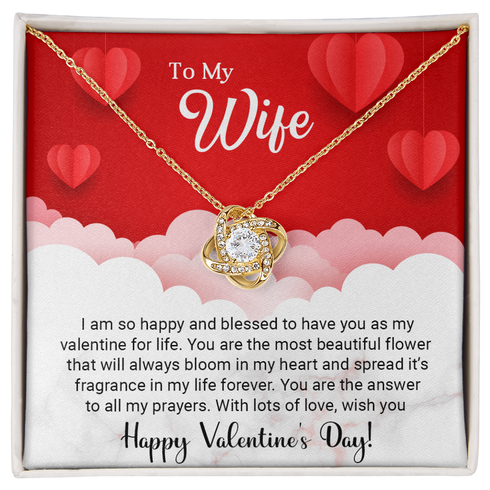 To My Wife - Best Gift For Valentine - Love Knot Necklace