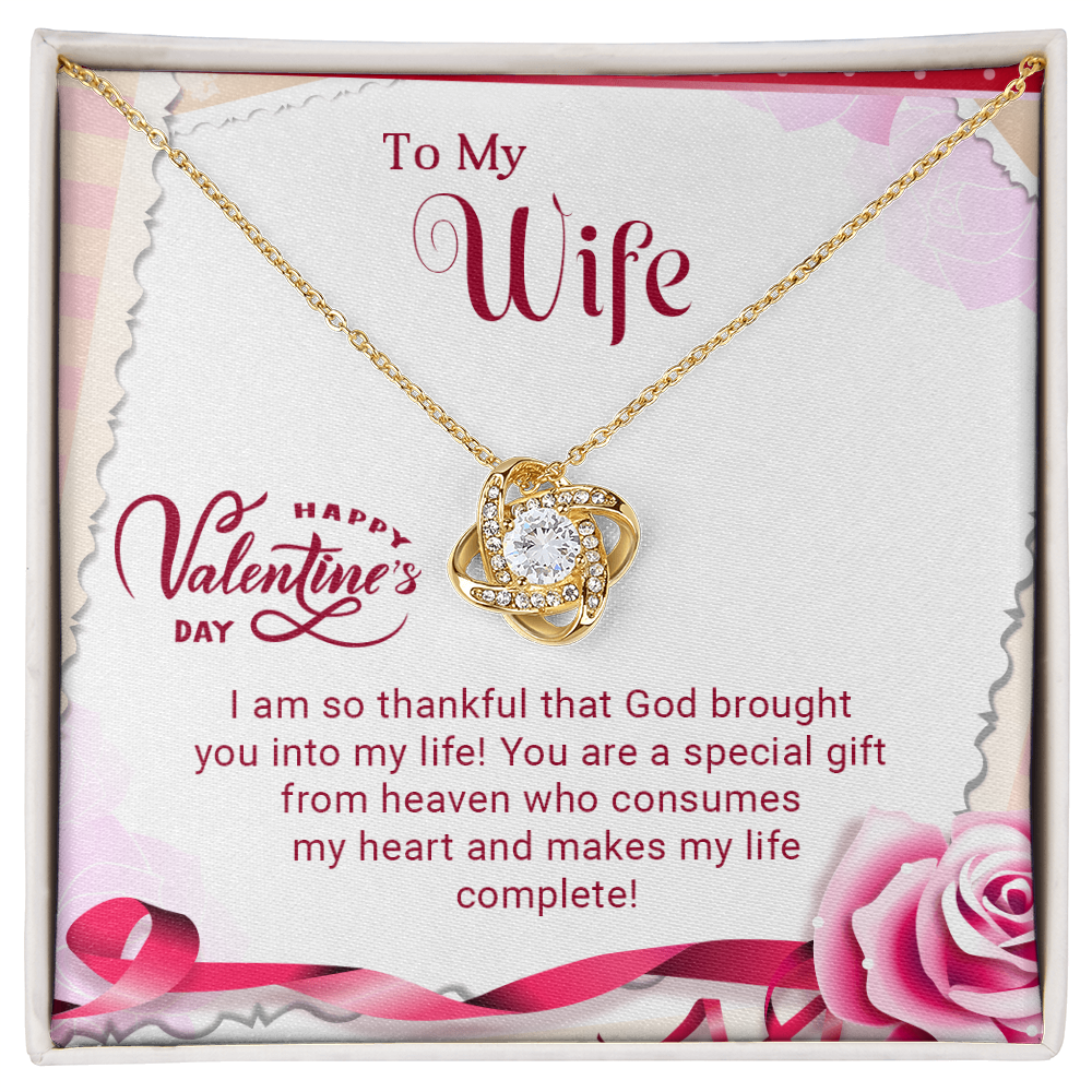 To My Wife - Best Gift For Valentine - Love Knot Necklace