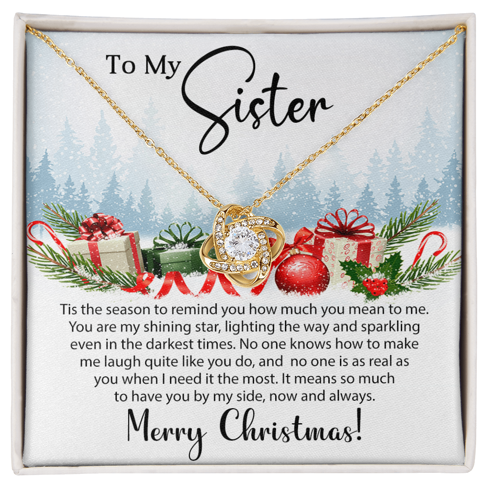 To My Sister - Christmas Gift - Love Knot Necklace