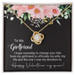 To My Girlfriend - Best Gift For Valentine - Love Knot Necklace
