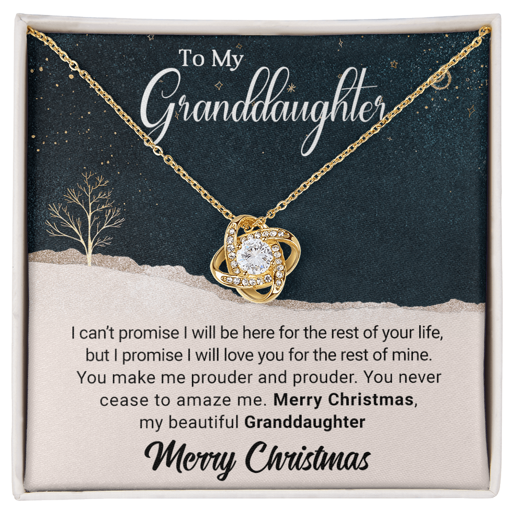 To My Granddaughter - Christmas Gift -Love Knot Necklace