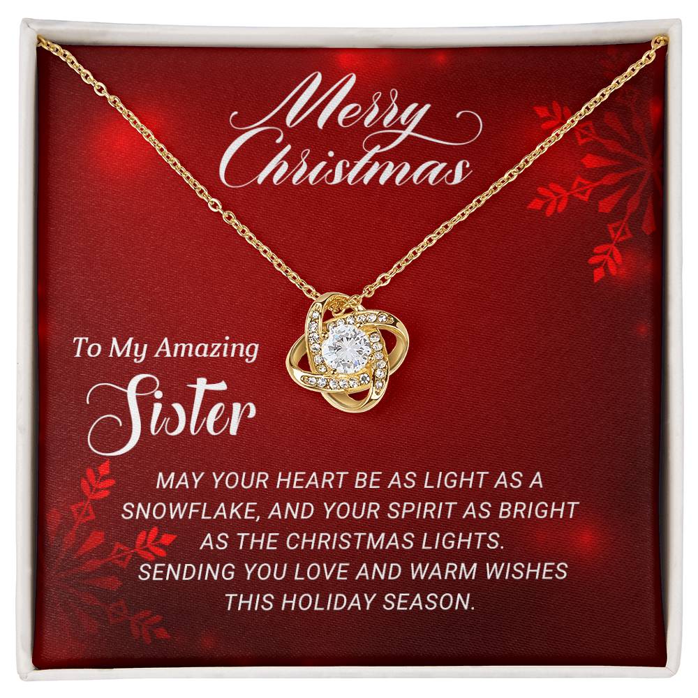 Sister - Amazing - Christmas gift - Love Knot Necklace