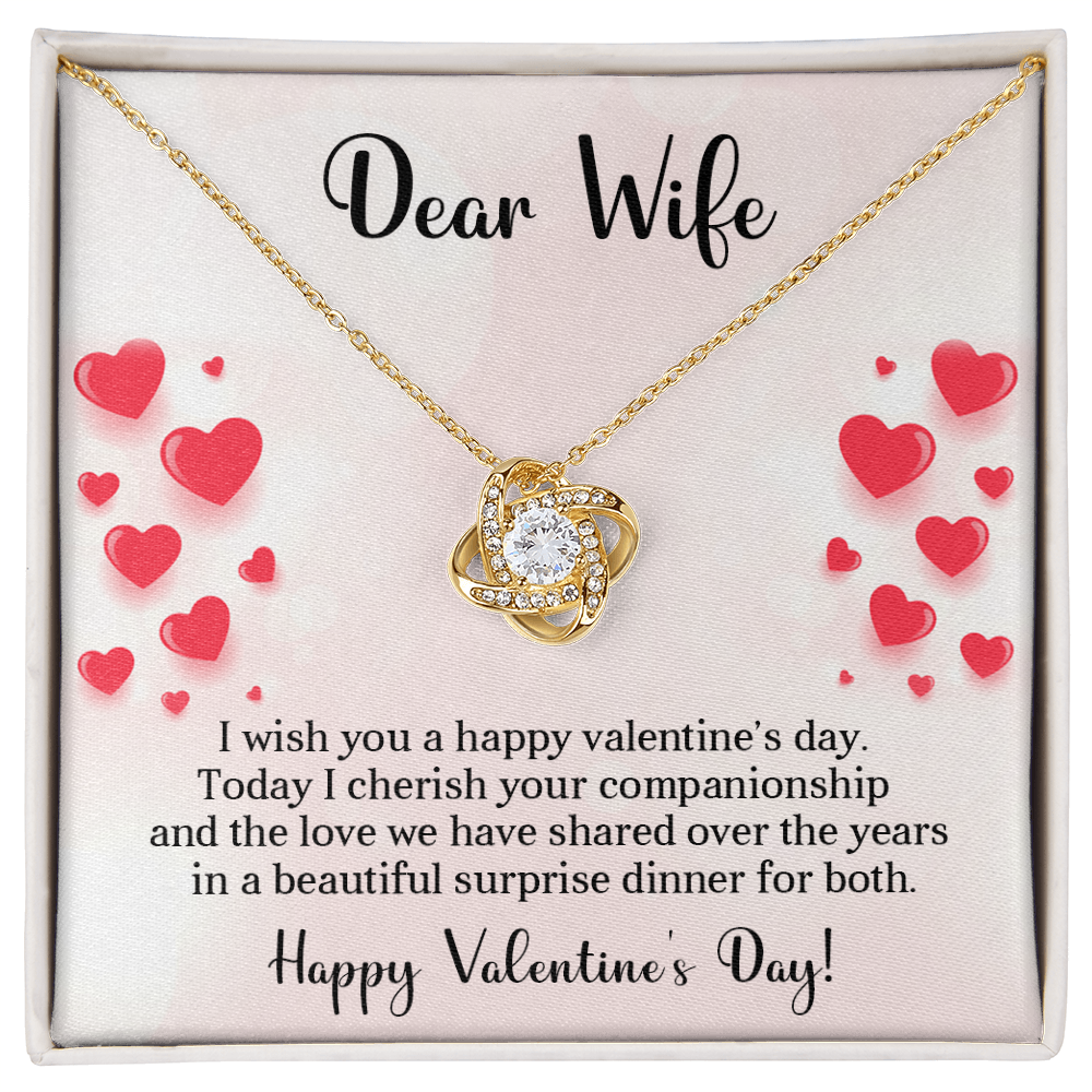 To My Wife - I wish you - Best Gift For Valentine - Love Knot Necklace