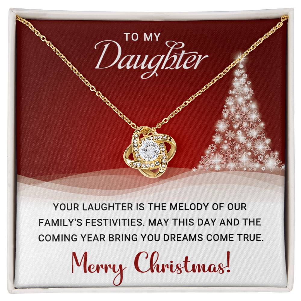 To My Daughter - Christmas Gift - Love Knot Necklace