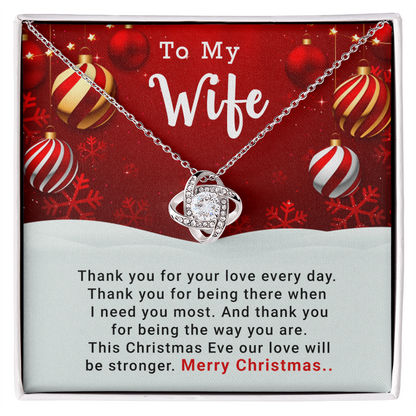 To My Wife - Christmas Gift - Love Knot Necklace