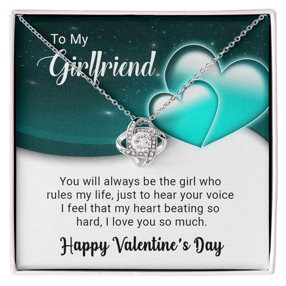 To my girlfriend - I love you so much - Best Gift For Valentine - Love Knot Necklace