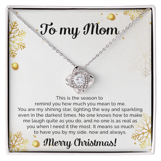 To My Mom - Christmas Gift - Love Knot Necklace