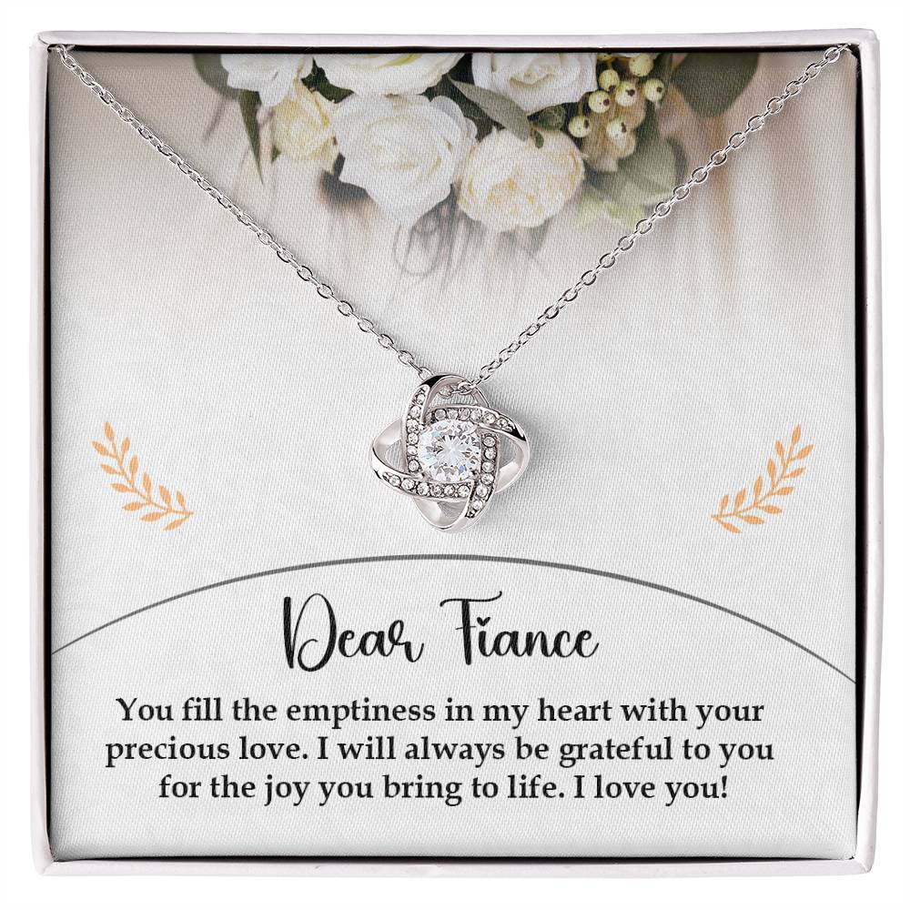 Amazing Gift For Fiancé, Best Fiancé Gift, Love Knot Necklace.