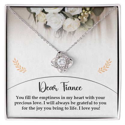 Amazing Gift For Fiancé, Best Fiancé Gift, Love Knot Necklace.