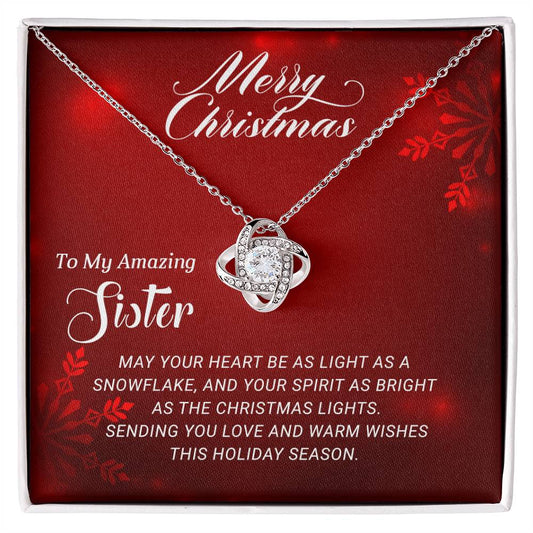 Sister - Amazing - Christmas gift - Love Knot Necklace