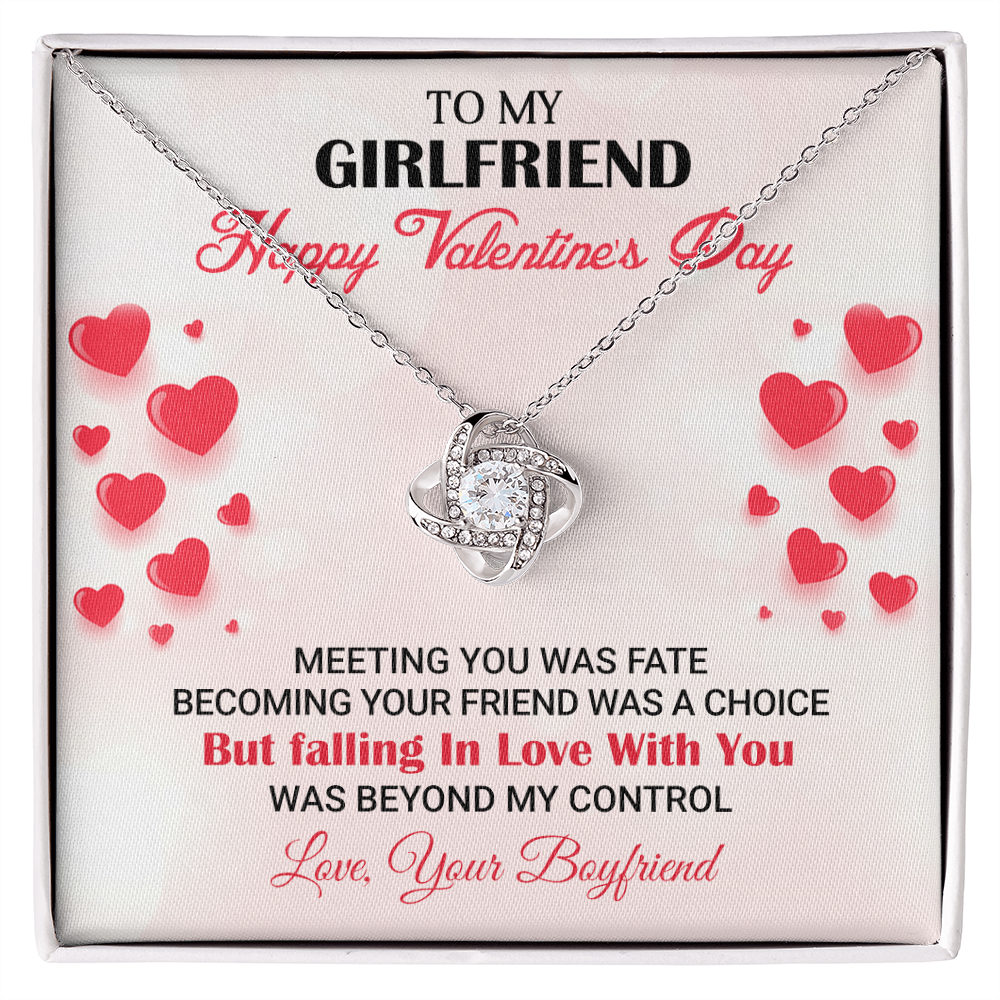 To My Girlfriend - Falling in love with you - Best Gift For Valentine - Love Knot Necklace