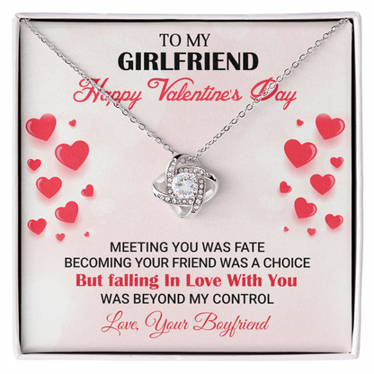 To My Girlfriend - Falling in love with you - Best Gift For Valentine - Love Knot Necklace