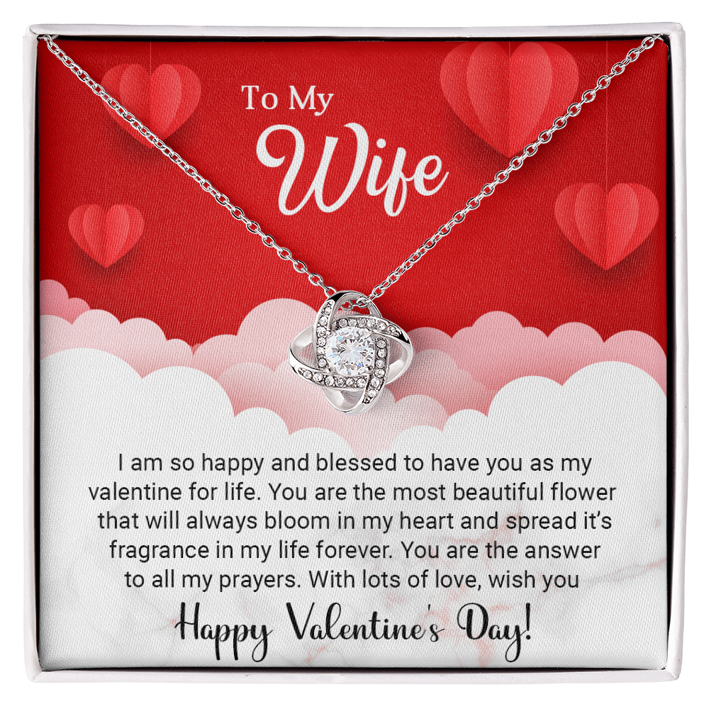 To My Wife - Best Gift For Valentine - Love Knot Necklace