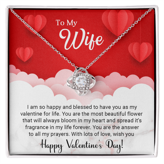 To My Wife - Best Gift For Valentine - Love Knot Necklace