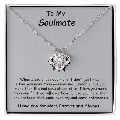 Amazing Soulmate Gift, Love Knot Necklace gift for Soulmate