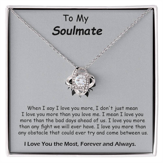 Amazing Soulmate Gift, Love Knot Necklace gift for Soulmate