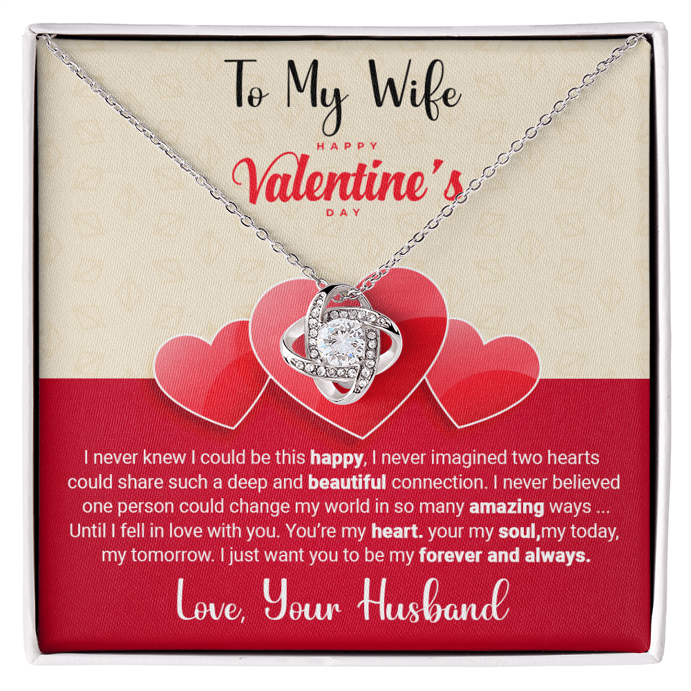 To My Wife - Best Gift For Valentine - Love Knot Necklace
