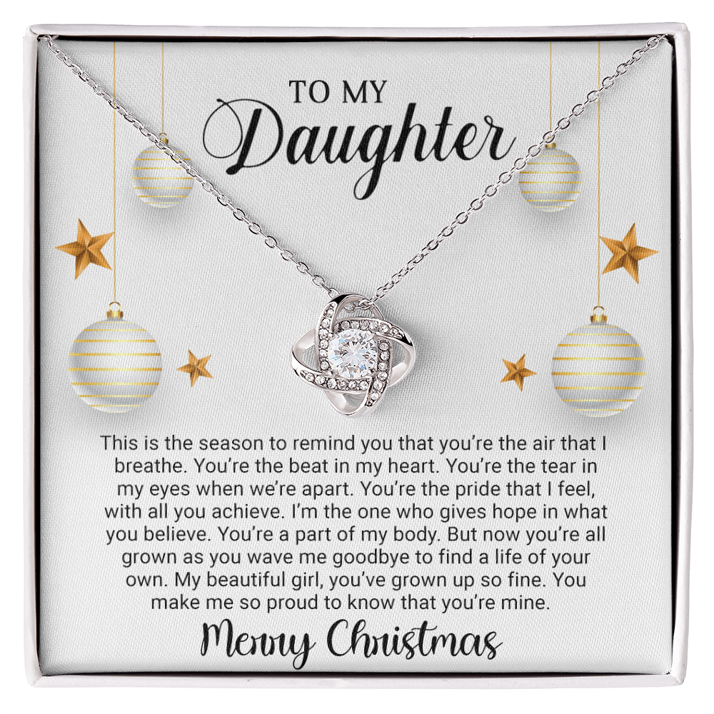 To My Daughter - Christmas Gift - Love Knot Necklace