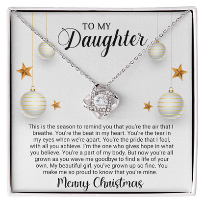 To My Daughter - Christmas Gift - Love Knot Necklace