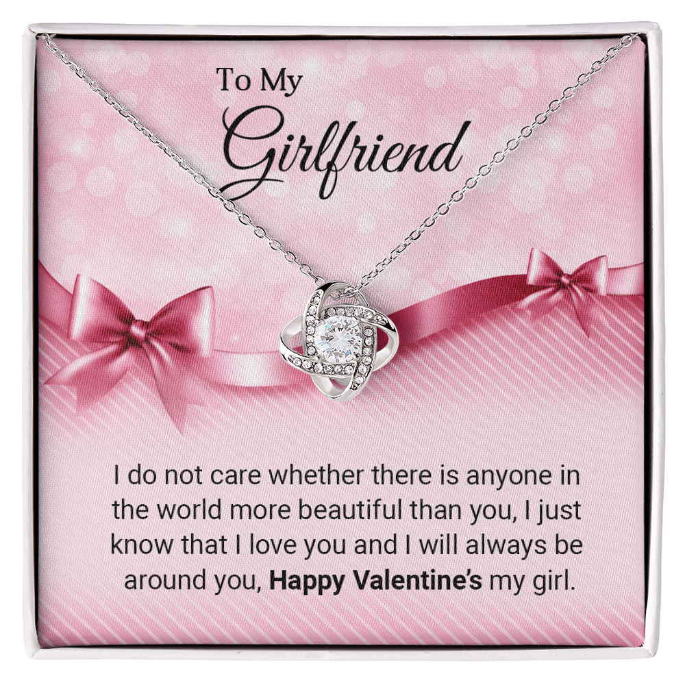To My Girlfriend - Best Gift For Valentine - Love Knot Necklace