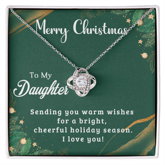 To My Daughter - Christmas Gift - Love Knot Necklace